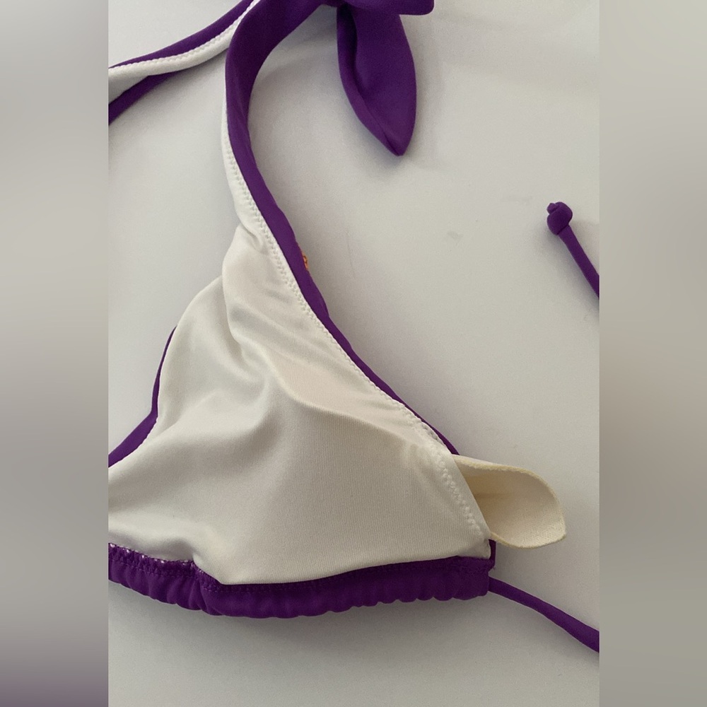 Victoria's Secret Women’s Swim embroidered purple bikini top size Small - Picture 5 of 7